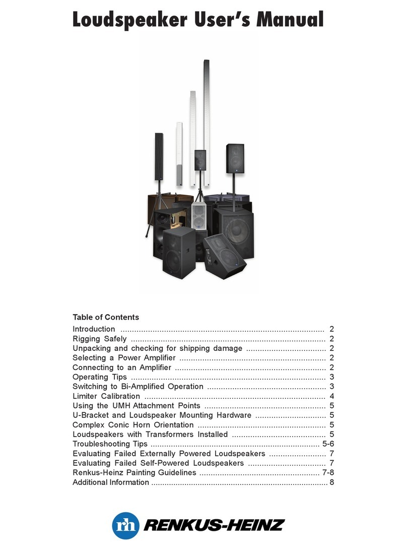 Renkus-Heinz Loudspeakers User manual