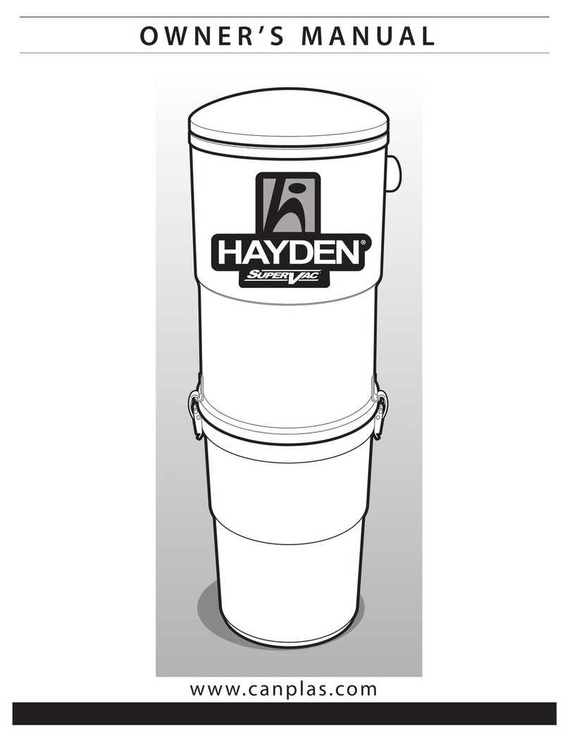 Hayden SuperVac Classic owner's manual
