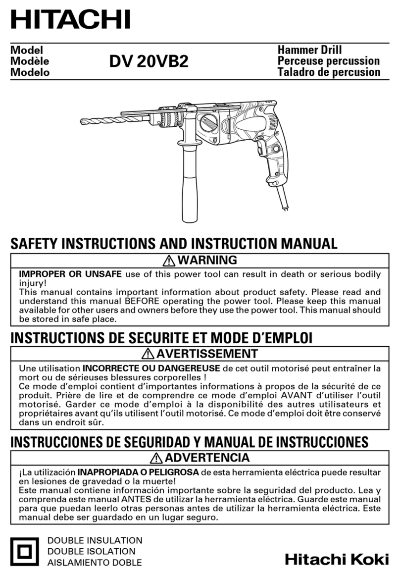 Hitachi DV 20VB2 Mounting instructions