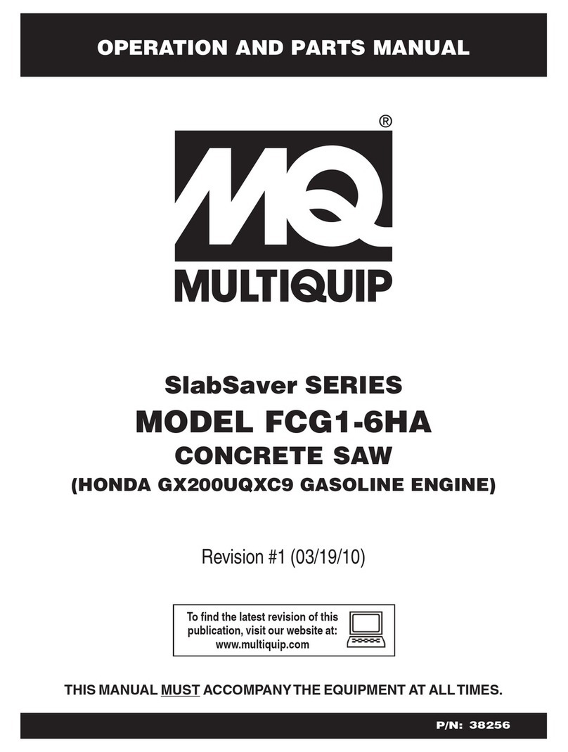 MULTIQUIP FCG1-6HA Operation and parts manual