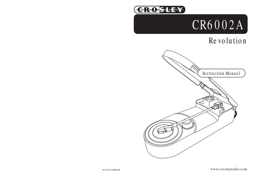 Crosley CR6002A Revolution instruction manual