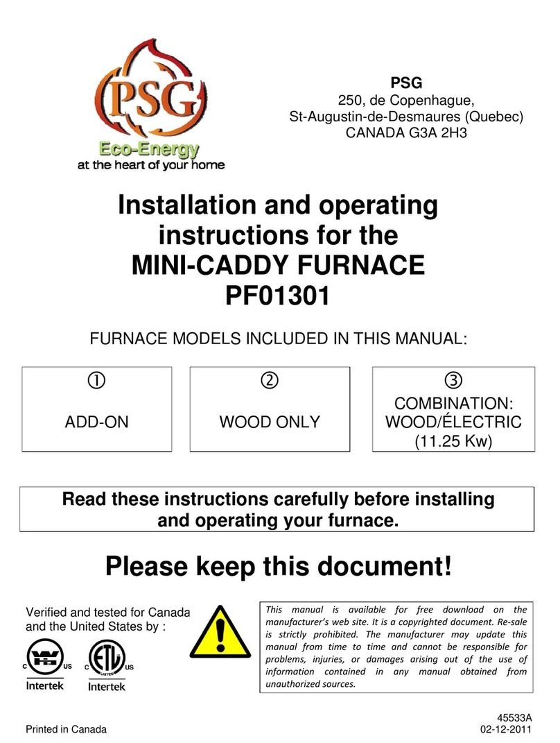 PSG MINI-CADDY PF01301 Installation and operating instructions