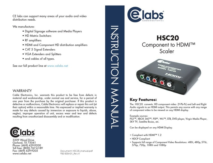 Celabs HSC20 instruction manual
