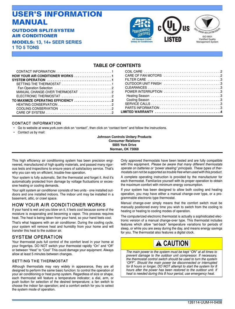 Johnson Controls Unitary Products 13+ Seer Series Guide