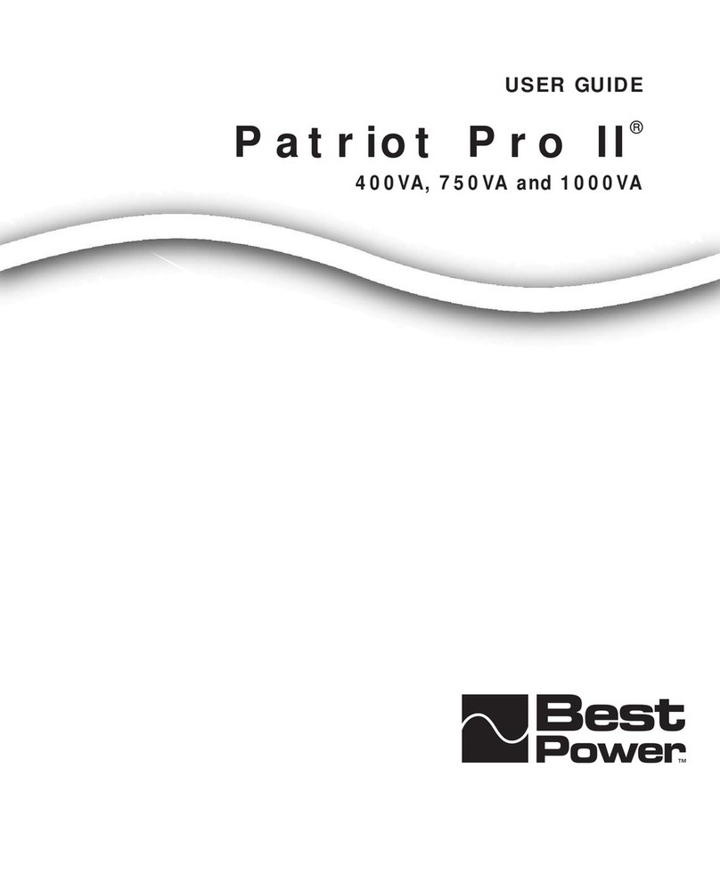 Best Power Patriot Pro II 1000 VA user guide