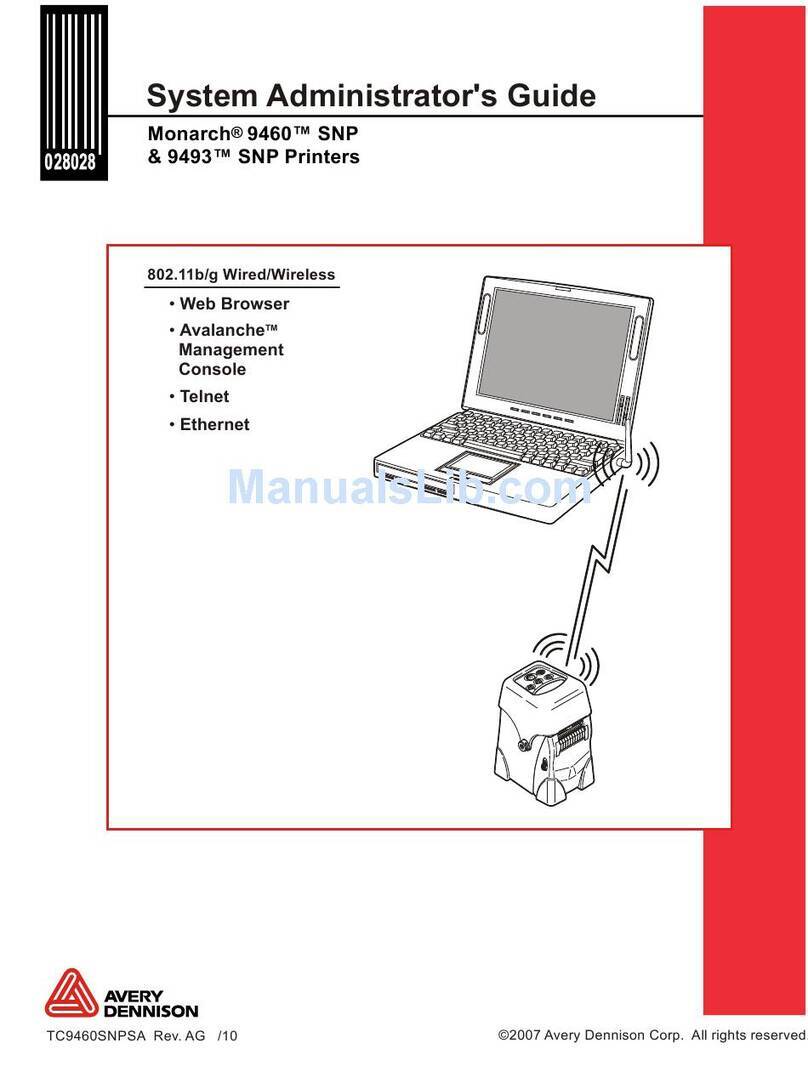 Avery Dennison Monarch 9460 SNP Service manual Avery Dennison Monarch 9460 SNP Service manual