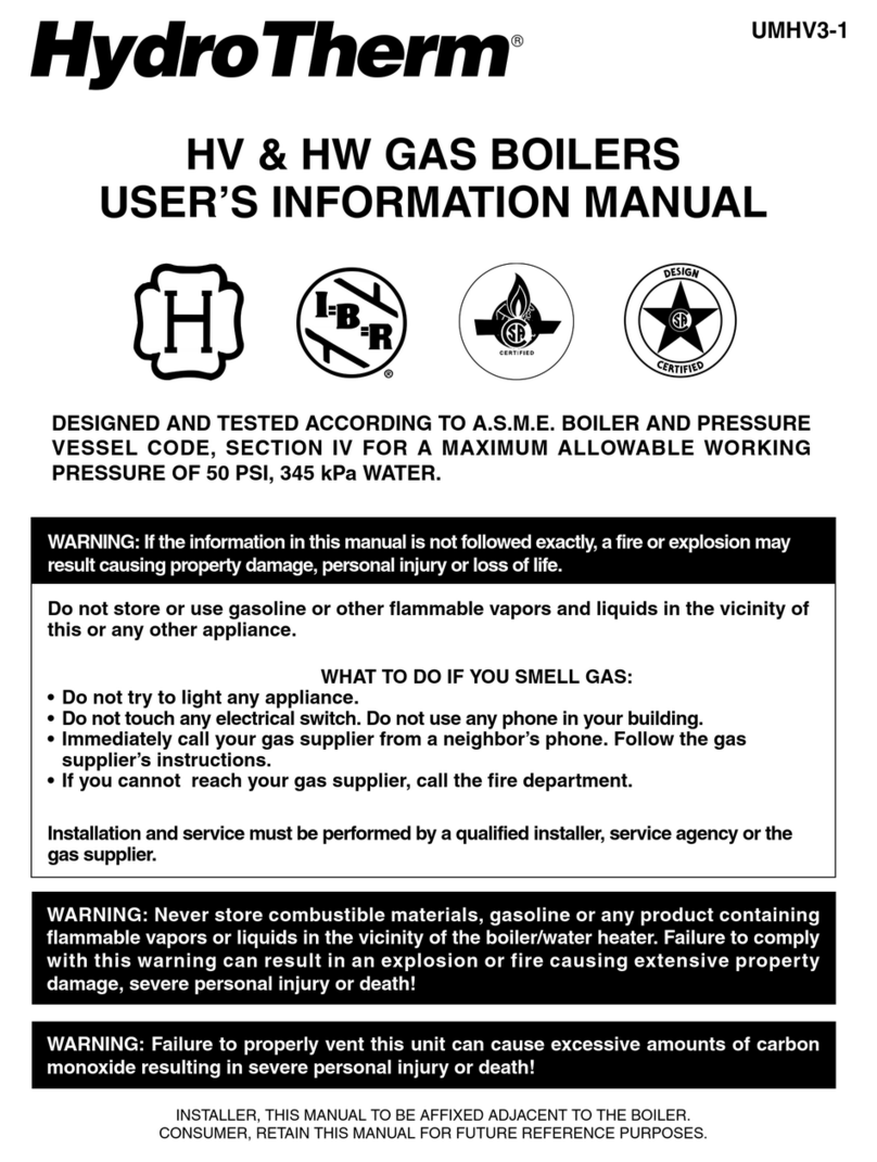 HydroTherm HV User's information manual