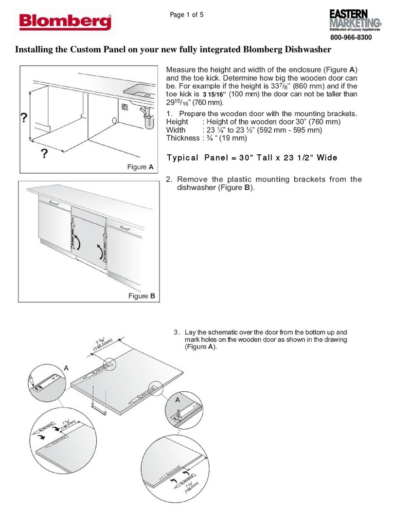 Blomberg Dishwasher User manual