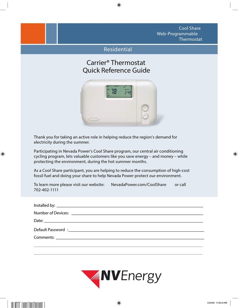 Carrier Cool Share Web-Programmable Thermostat User manual