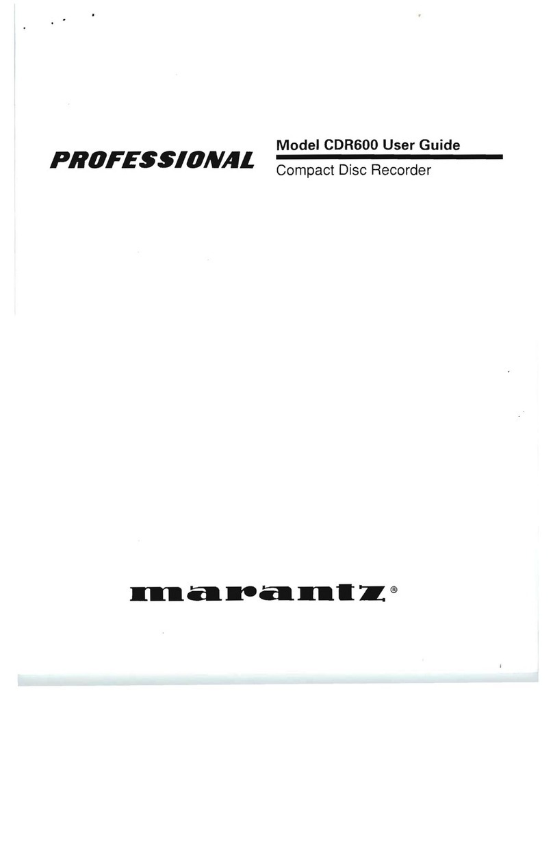 Marantz CDR600 User manual