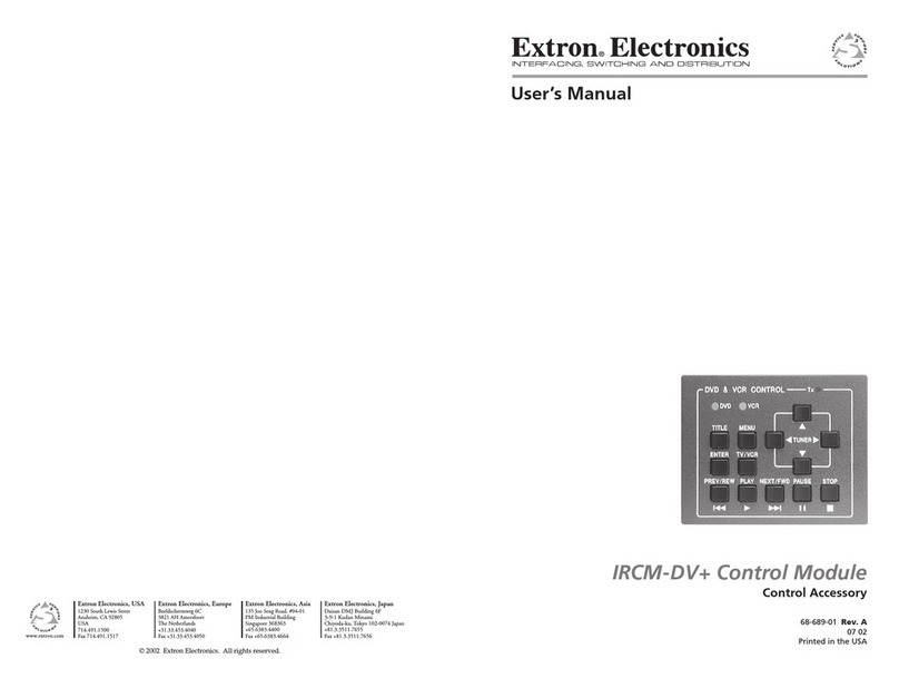 Extron electronics IRCM-DVplus user manual