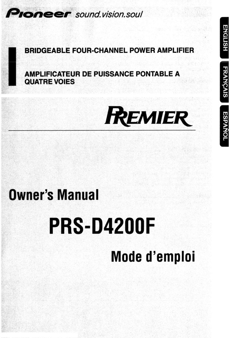 Pioneer PRS-D4200F - Premier Amplifier owner's manual