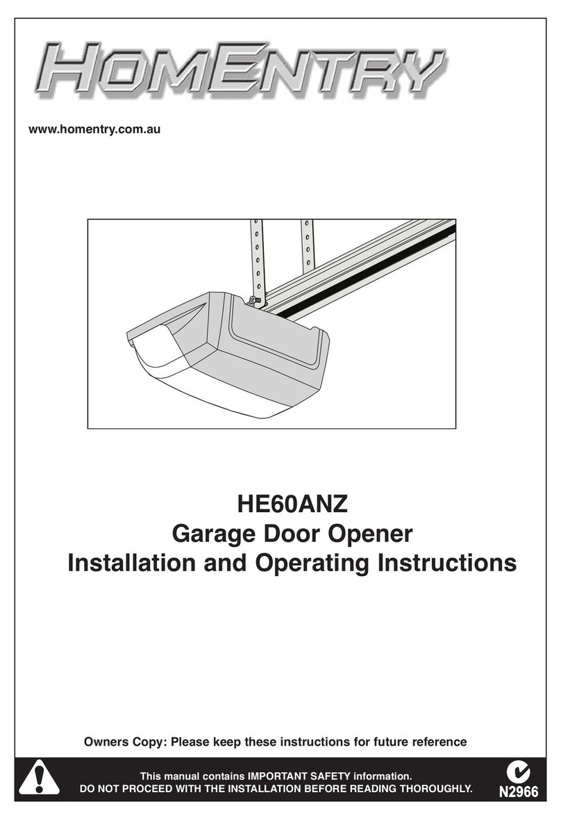 Homentry HE60ANZ Installation and operating instructions
