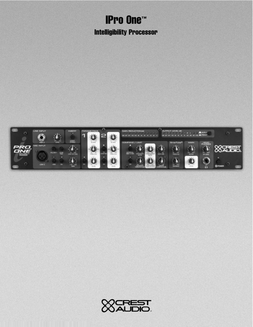 Crest Audio IPRO ONE User manual