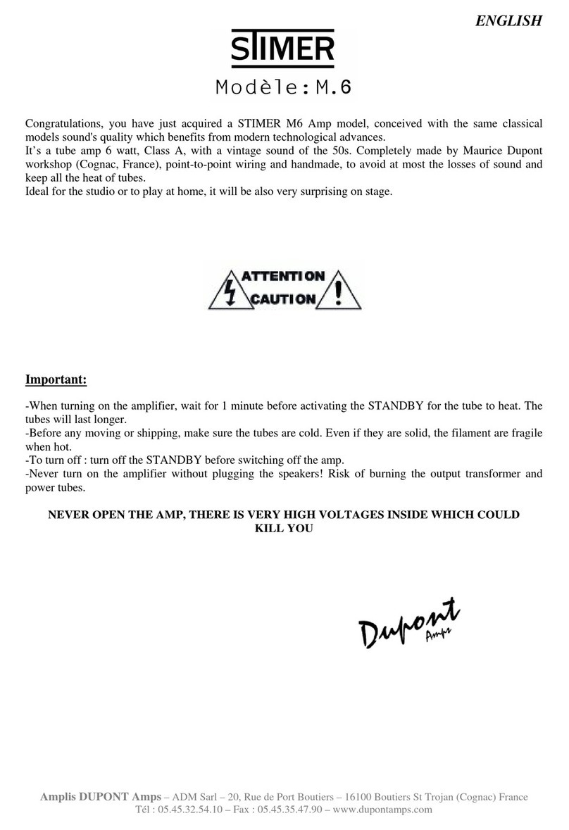 Maurice Dupont Stimmer M6 user manual
