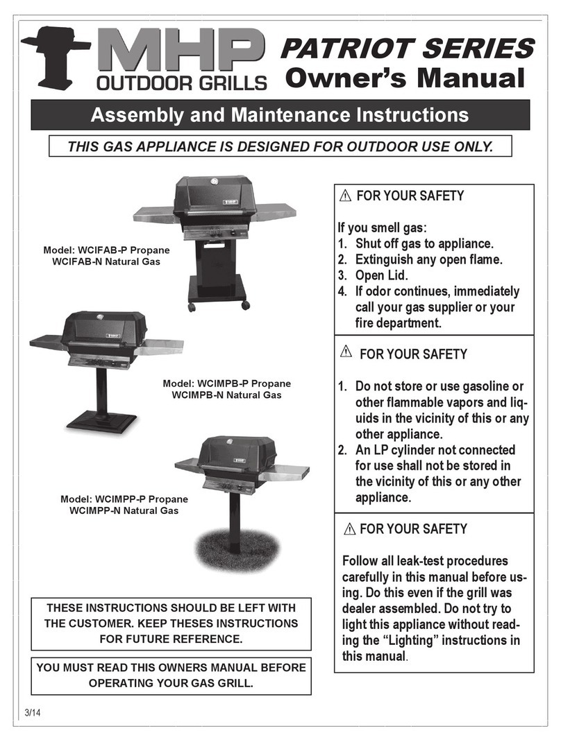 MHP WCIFAB-P Propane Assembly and maintenance instructions MHP WCIFAB-P Propane Assembly and maintenance instructions
