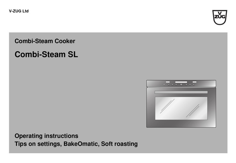 V-ZUG Combi-Steam CST-SL 767 operating instructions