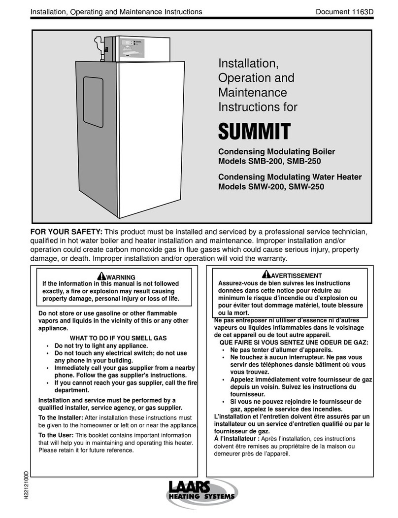 Summit SMB-200 Installation, operating and maintenance instructions