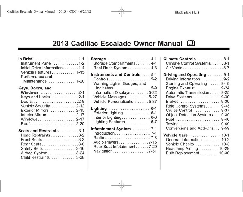 Cadillac 2013 Escalade ESV User manual
