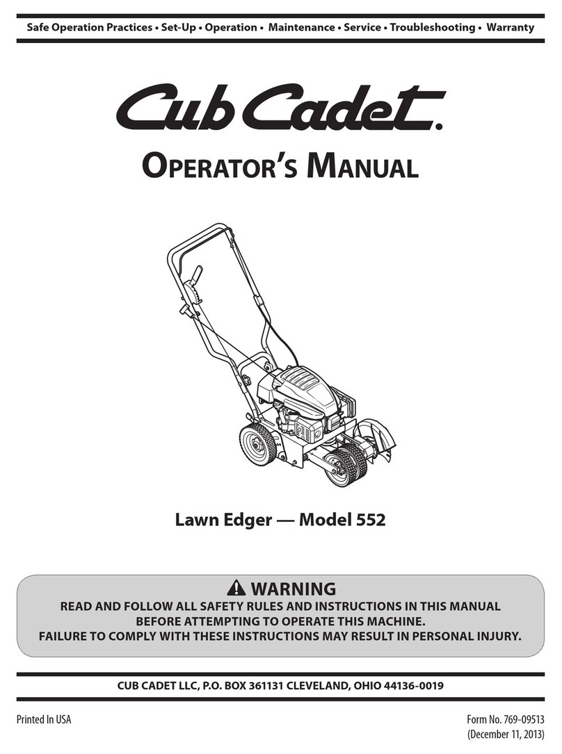 Cub Cadet CS 552 User manual