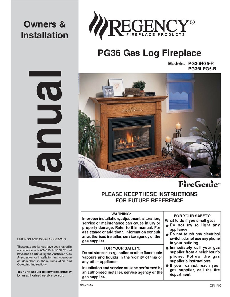 Regency PG36NG5-R Quick start guide