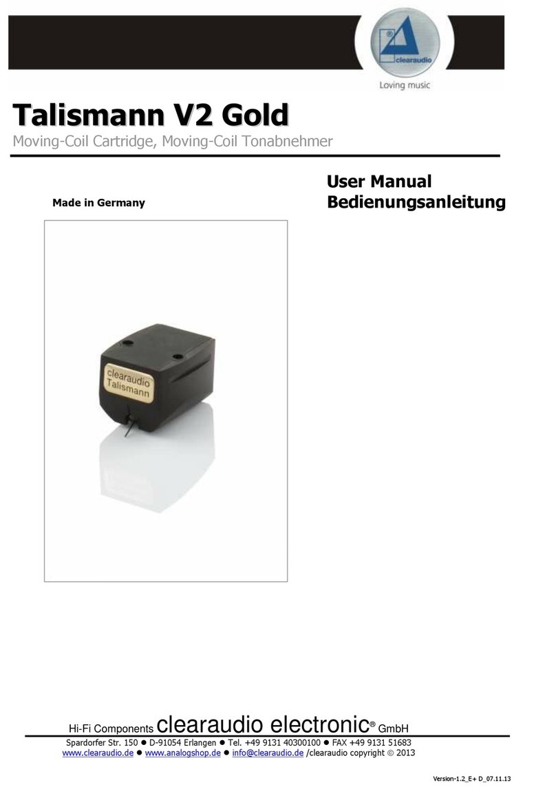 Clearaudio Talismann V2 Gold User manual