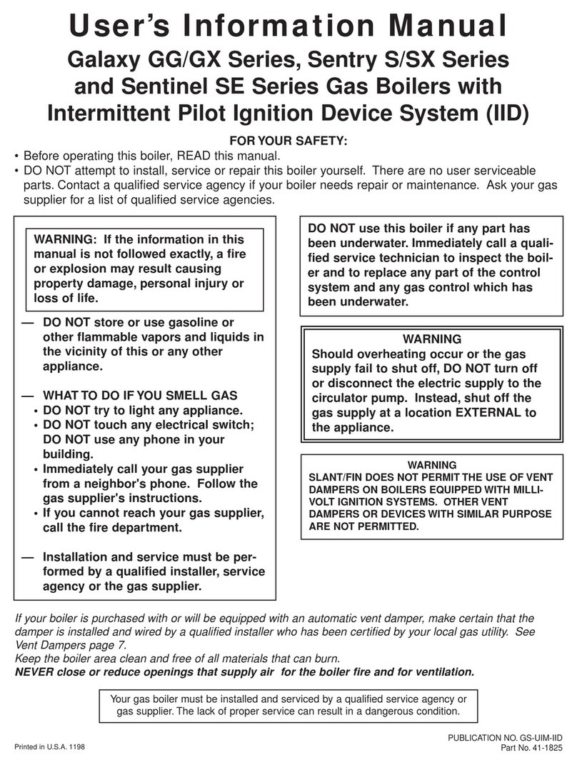 Slant/Fin VICTORY II VHS Series User's information manual