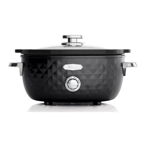 Bella 6 Qt. Slow Cooker User manual