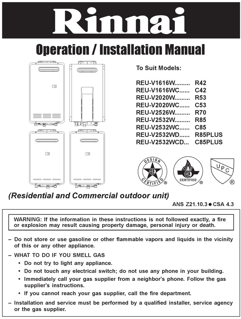 Rinnai V2532W Operation & installation manual