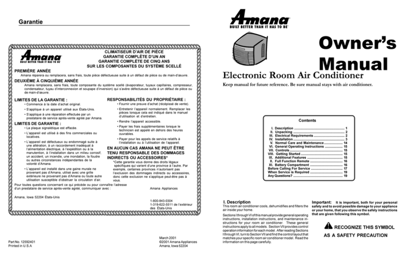 Amana AAC051STA User manual