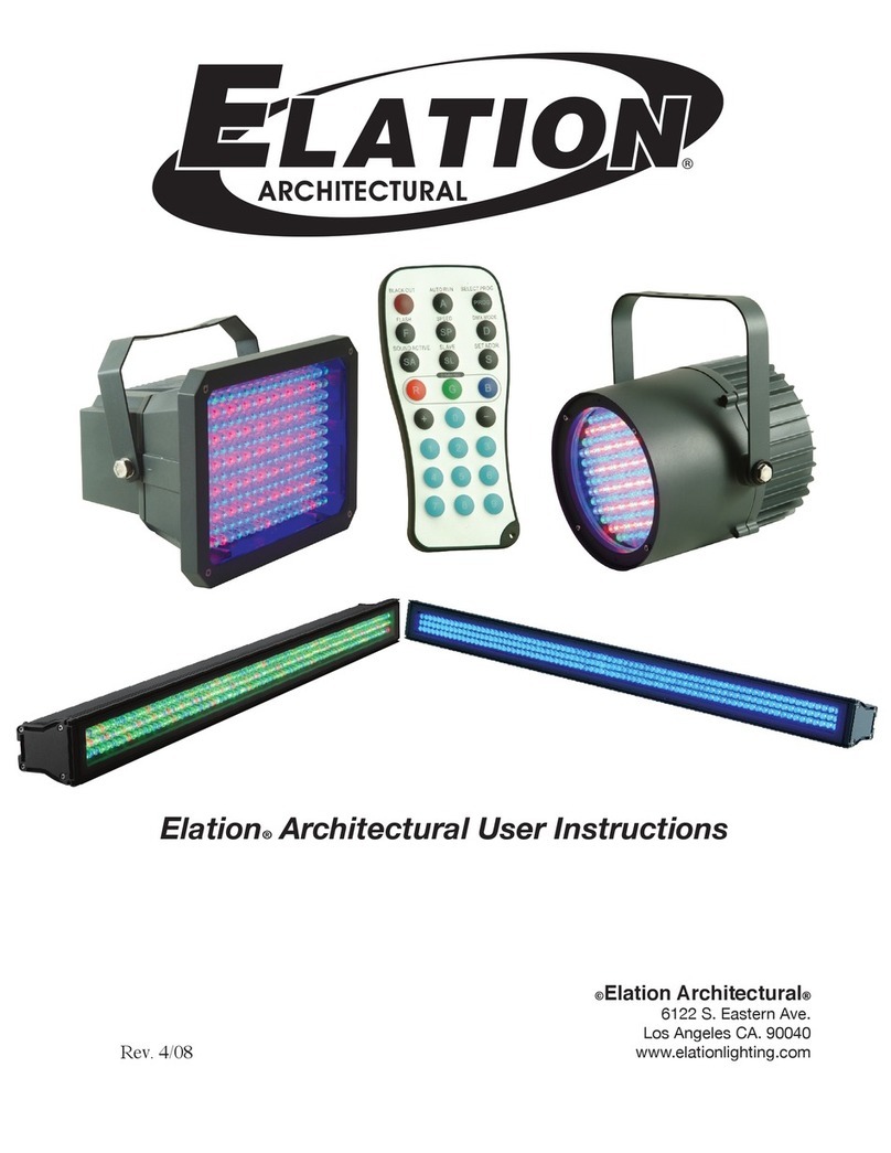 Elation fixtures User manual