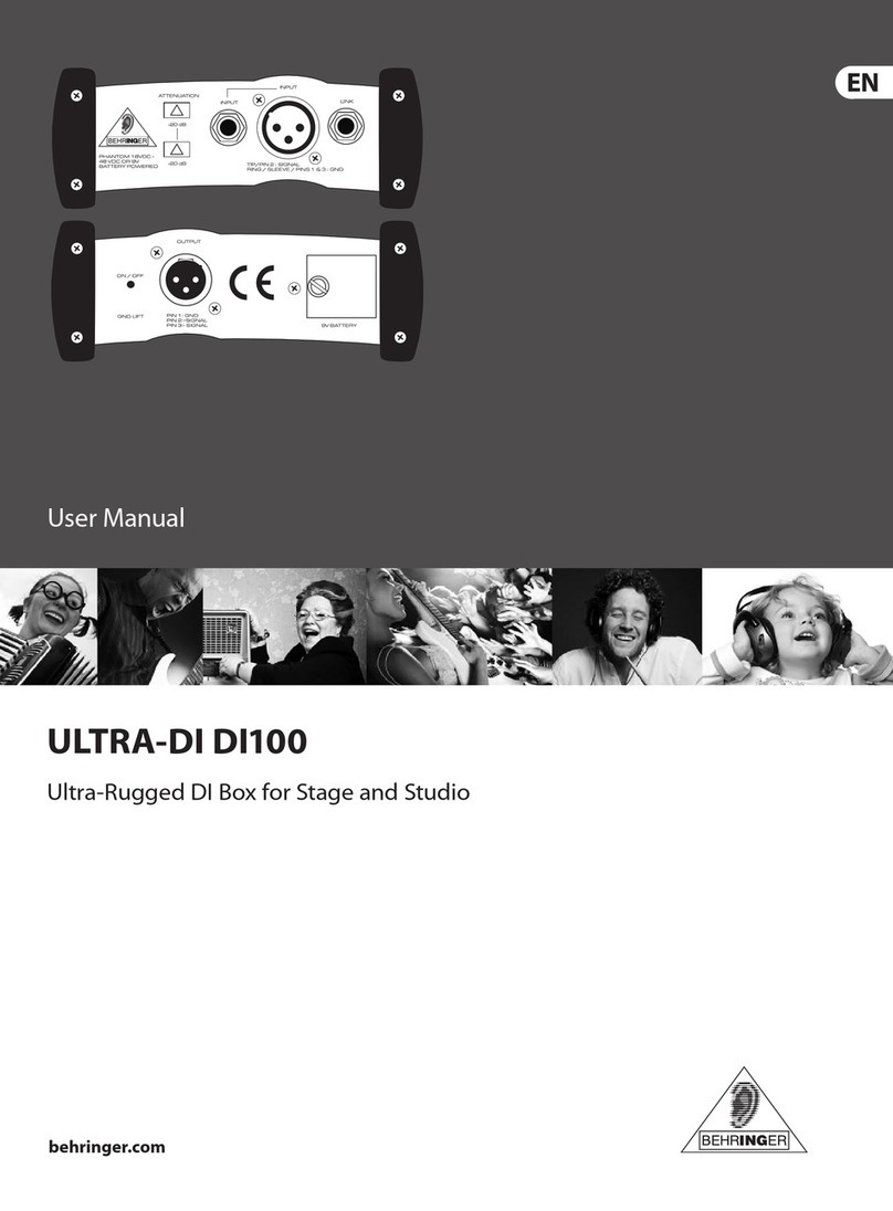 Behringer ULTRA-DI DI100 user manual