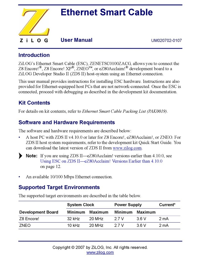 ZiLOG ZENETSC0100ZACG User manual