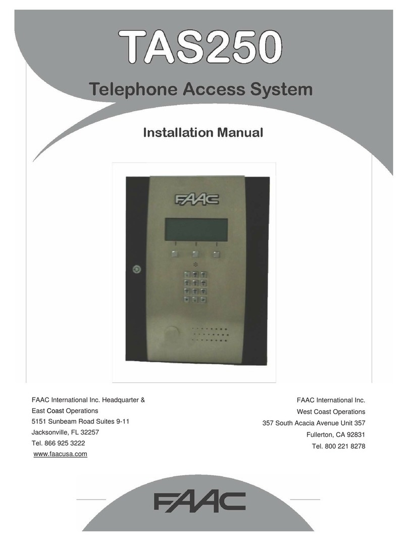 FAAC TAS250 User manual