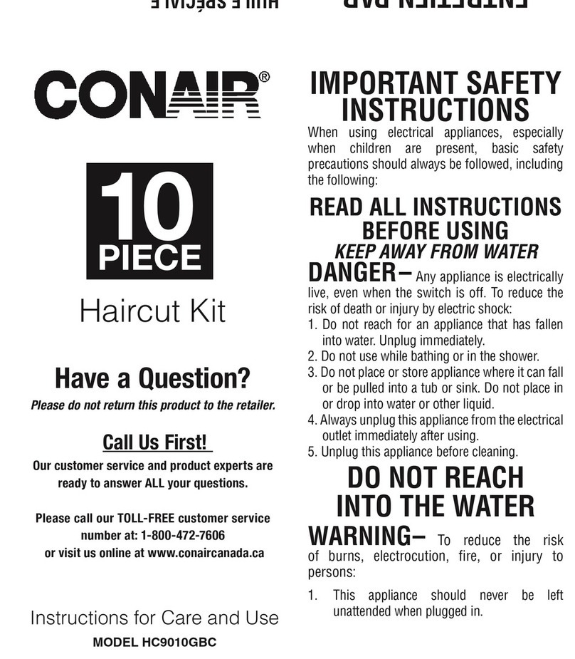 Conair HC9010GBC User manual Conair HC9010GBC User manual