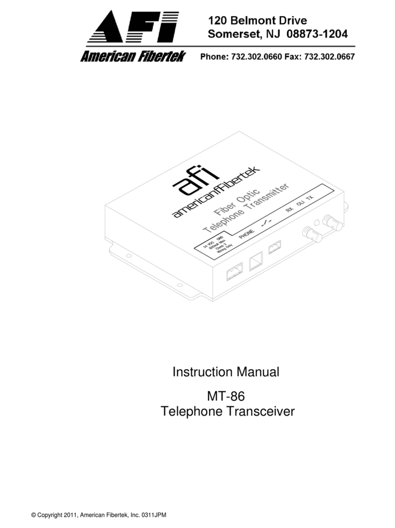 AFi MT-86 User manual