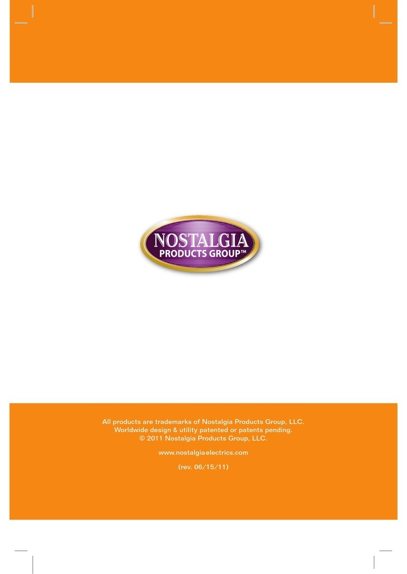 Nostalgia Electrics BTG100 Series instruction manual