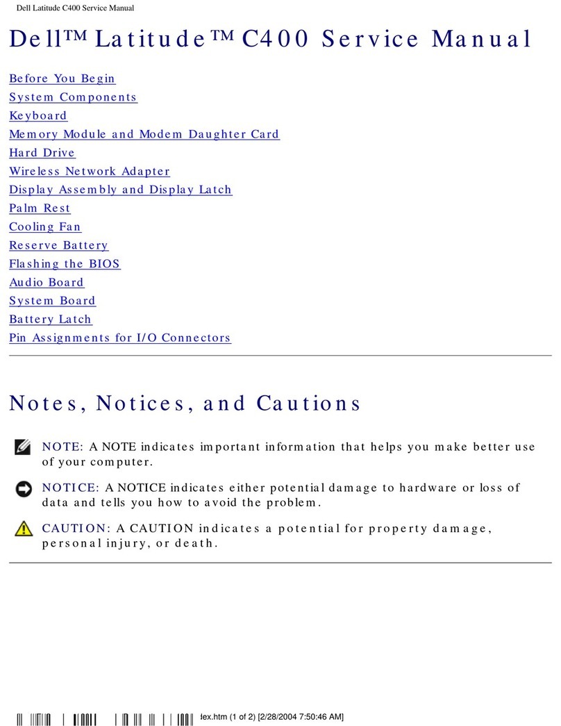 Dell Latitude C400 Service manual