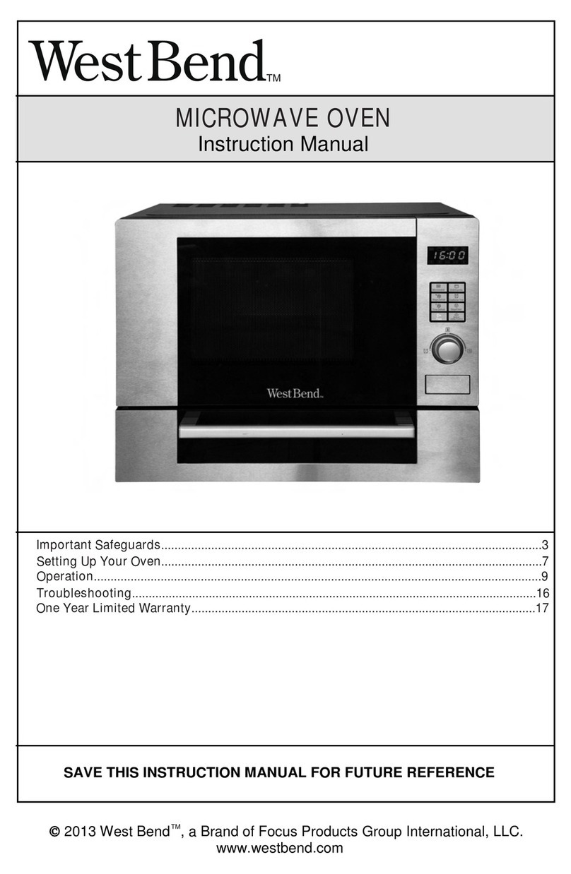 West Bend MICROWAVE OVEN User manual