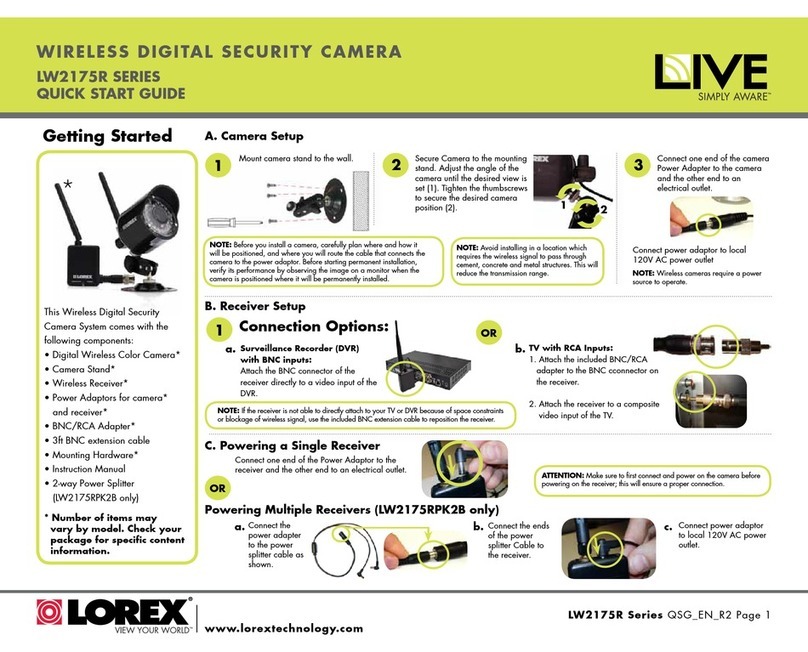 Live LW2175R SERIES quick start guide