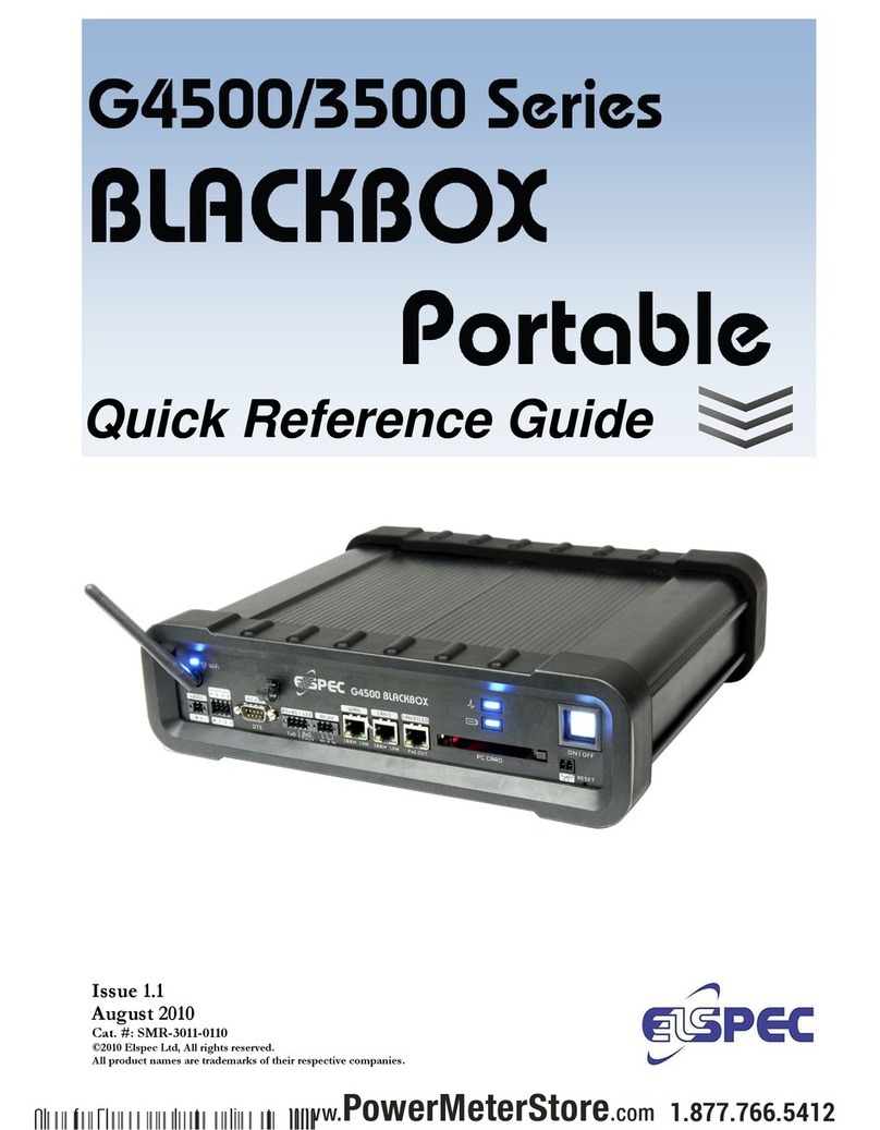 Elspec G4500 Series Quick reference guide