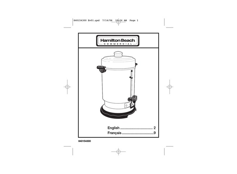 Hamilton Beach Coffee Grinder User manual