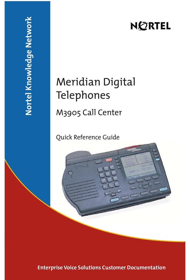 Nortel M3905 Call Center User manual