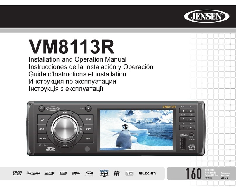 Jensen VM8113R User manual