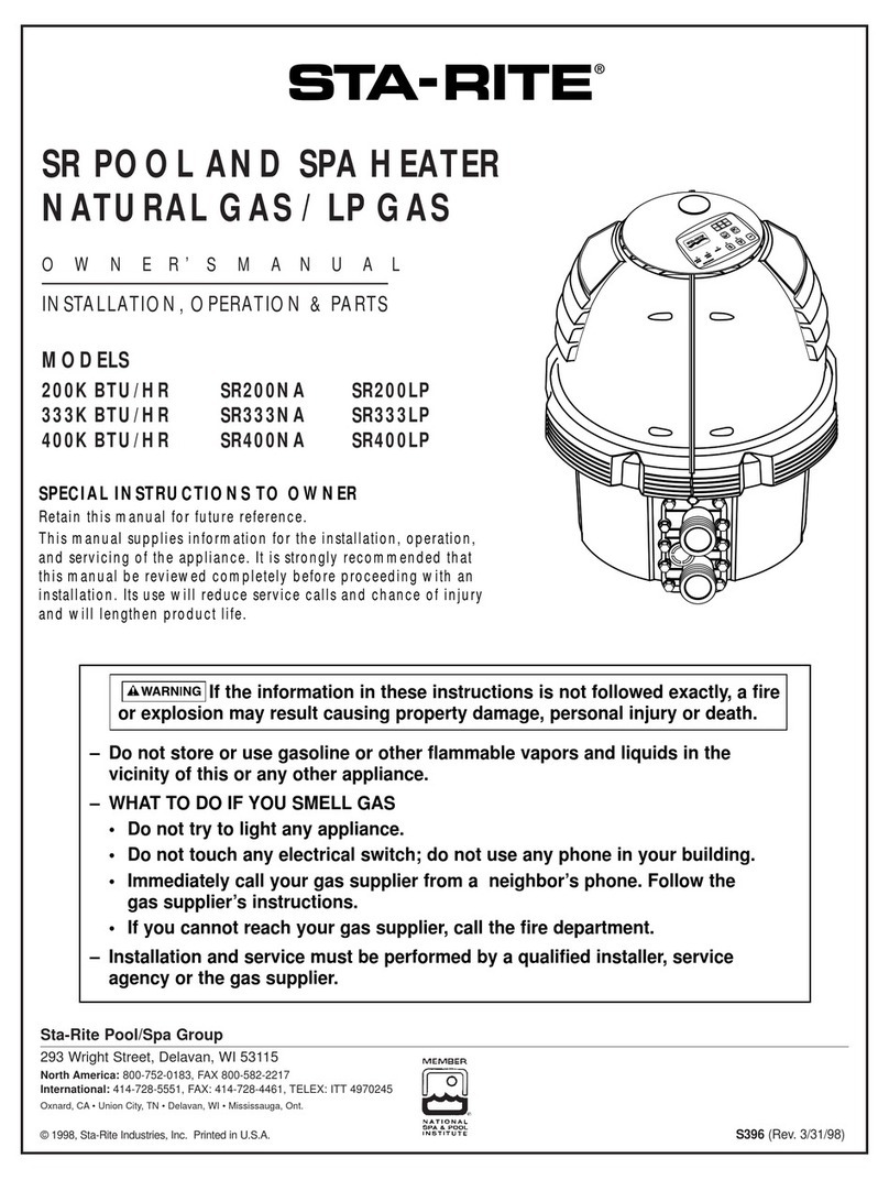 STA-RITE 200K BTU/HR User manual