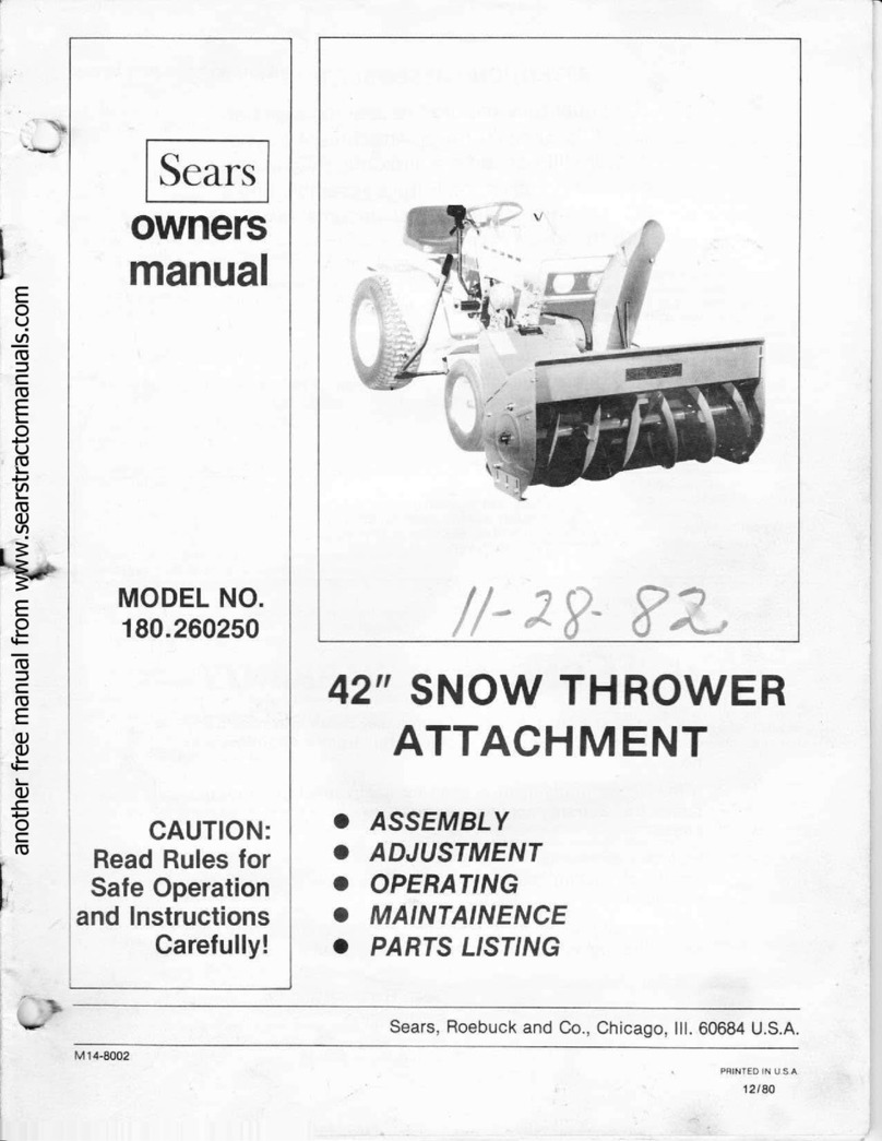 Sears 180.260250 User manual