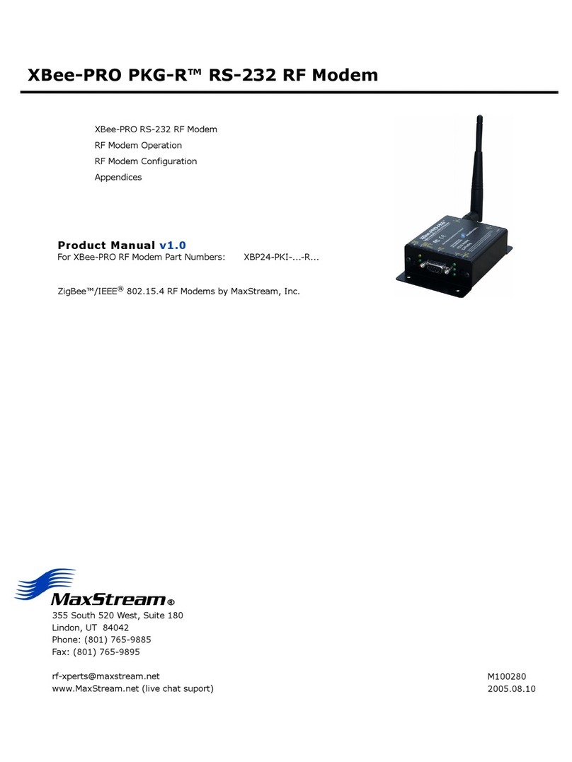 MaxStream XBee-PRO PKG-R RS-232 RF User manual