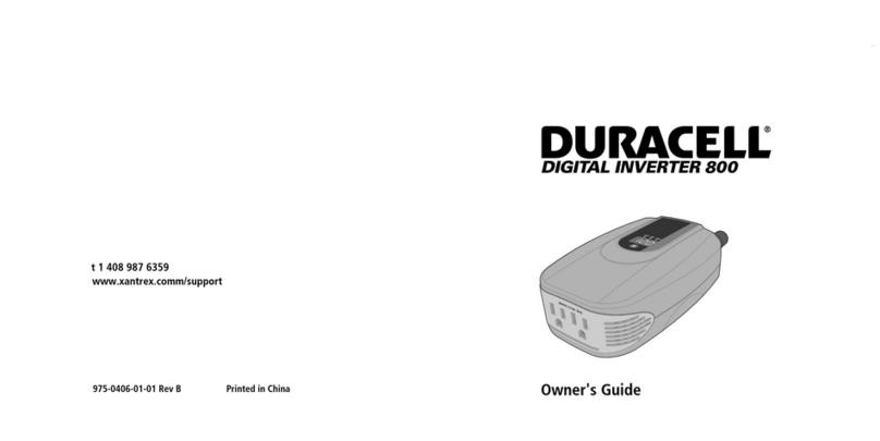 Duracell Digital Inverter 800 owner's guide