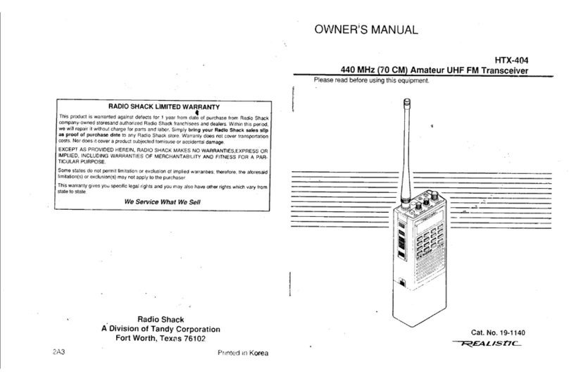 Realistic HTX-404 User manual Realistic HTX-404 User manual