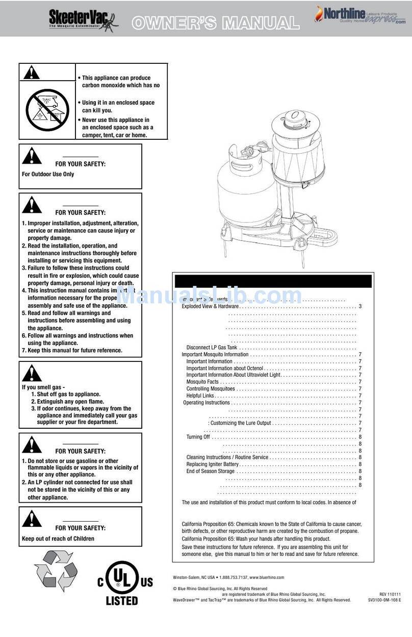 BlueRhino SkeeterVac SV3100 User manual